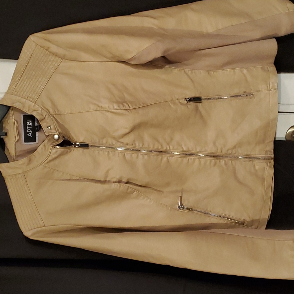Apt.9 Jacket tan faux leather Sz. XL